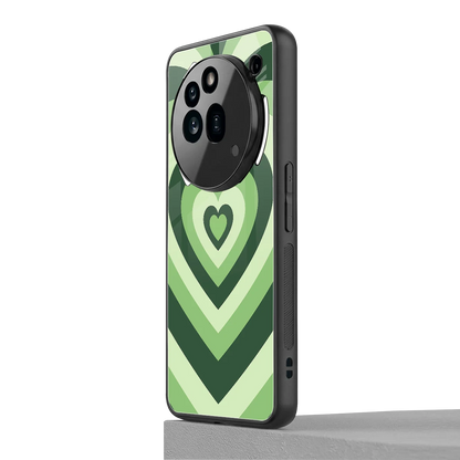 Y2K Green Hearts nothing phone 3a pro mobile cover | shockproof glass phone case
