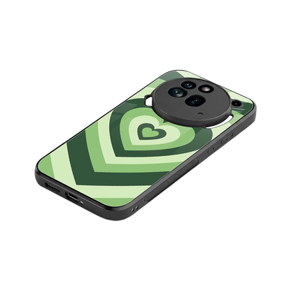 Y2K Green Hearts stylish phone case for nothing phone 3a pro | glossy glass and slim fit