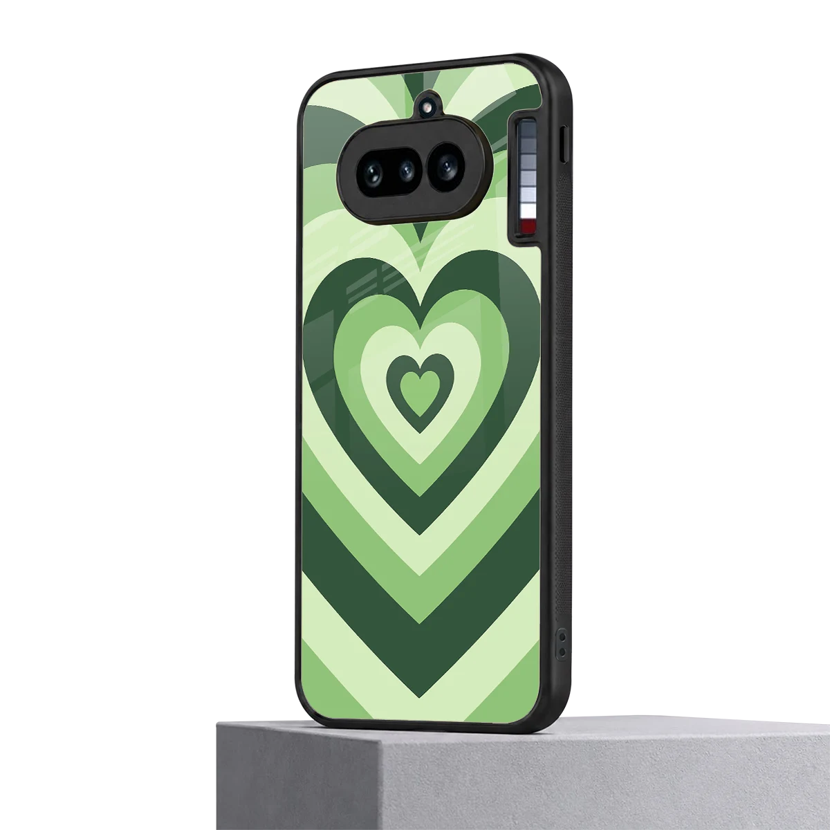 Y2K Green Hearts nothing phone 4a mobile cover | shockproof glass phone case