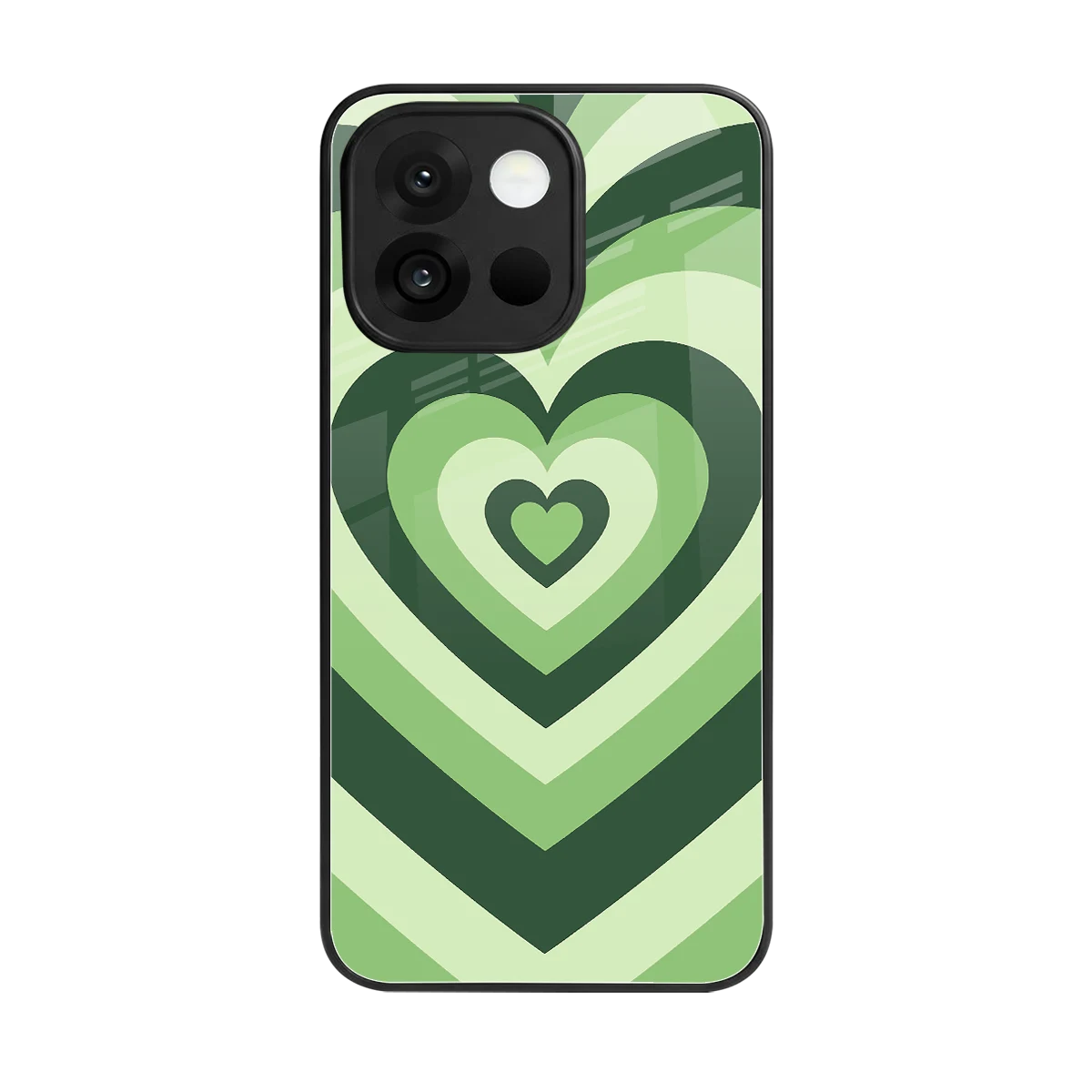 Y2K Green Hearts back phone cover | glass case for oneplus 13s