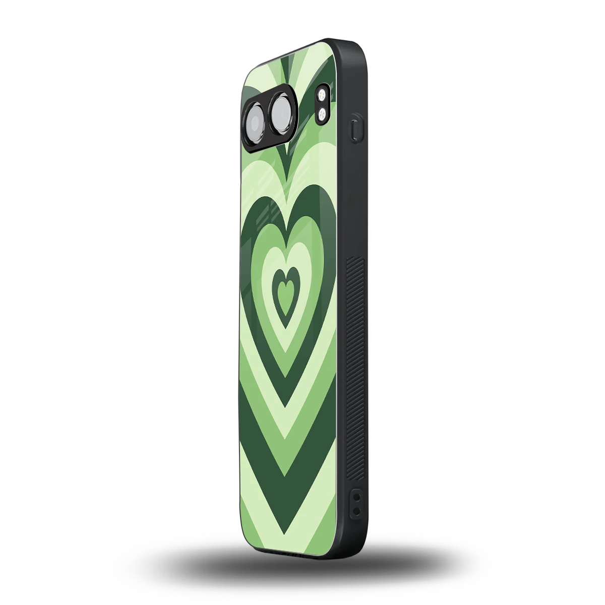 Y2K Green Hearts oneplus nord 4 mobile cover | shockproof glass phone case