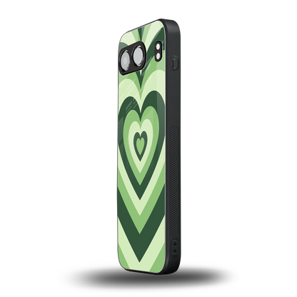 Y2K Green Hearts oneplus nord 4 mobile cover | shockproof glass phone case