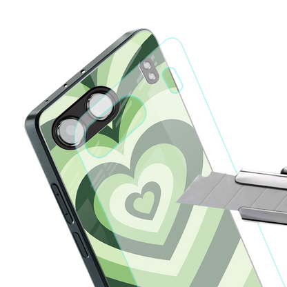 Y2K Green Hearts stylish phone case for oneplus nord 4 | glossy glass and slim fit