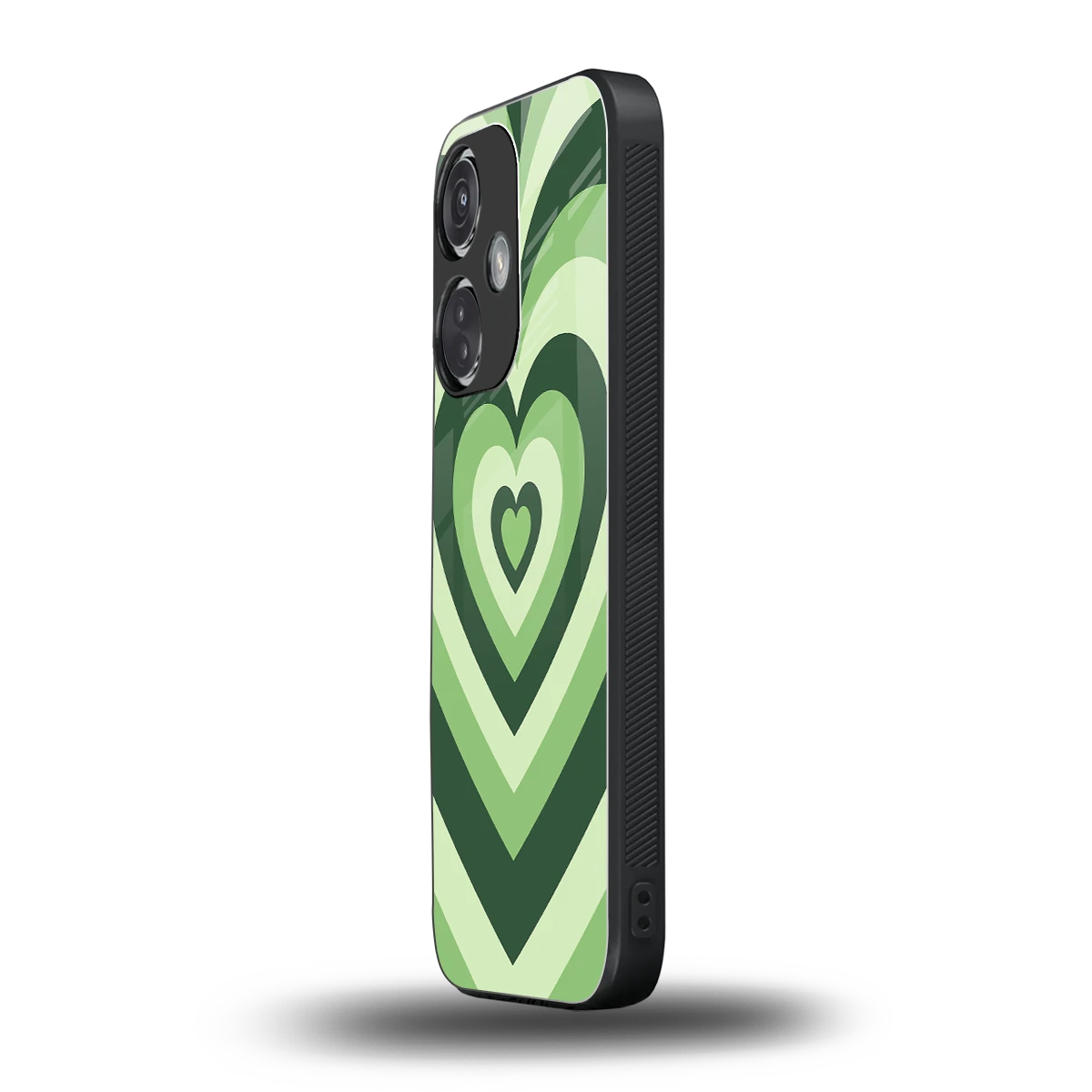 Y2K Green Hearts oneplus nord ce 3 mobile cover | shockproof glass phone case