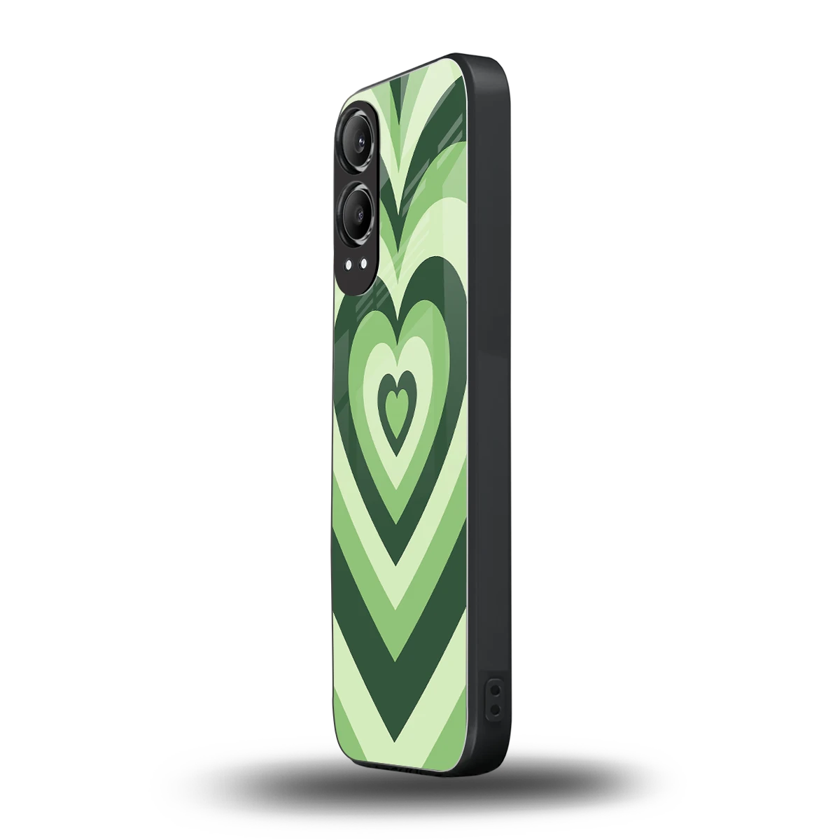 Y2K Green Hearts oneplus nord ce 4 lite mobile cover | shockproof glass phone case