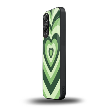 Y2K Green Hearts oneplus nord ce 4 lite mobile cover | shockproof glass phone case