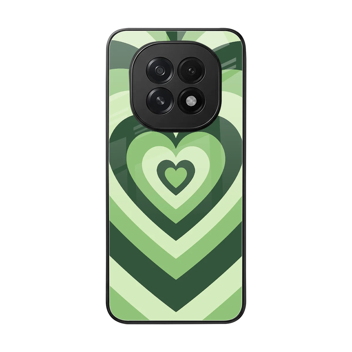 Y2K Green Hearts back phone cover | glass case for oppo f29 5g