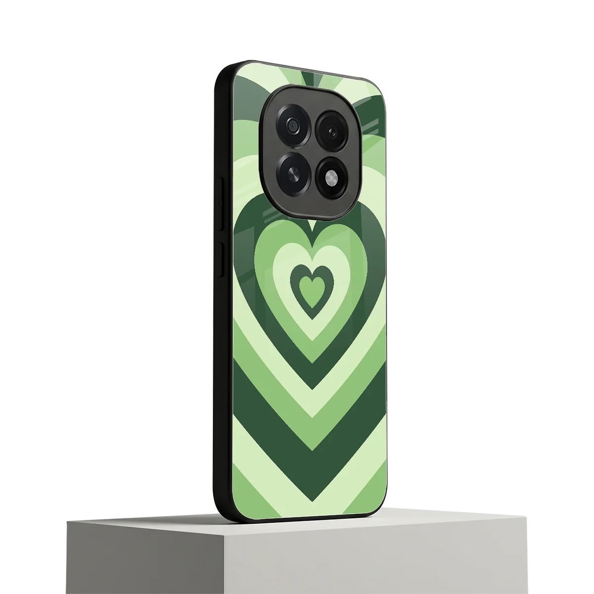 Y2K Green Hearts oppo f29 5g mobile cover | shockproof glass phone case