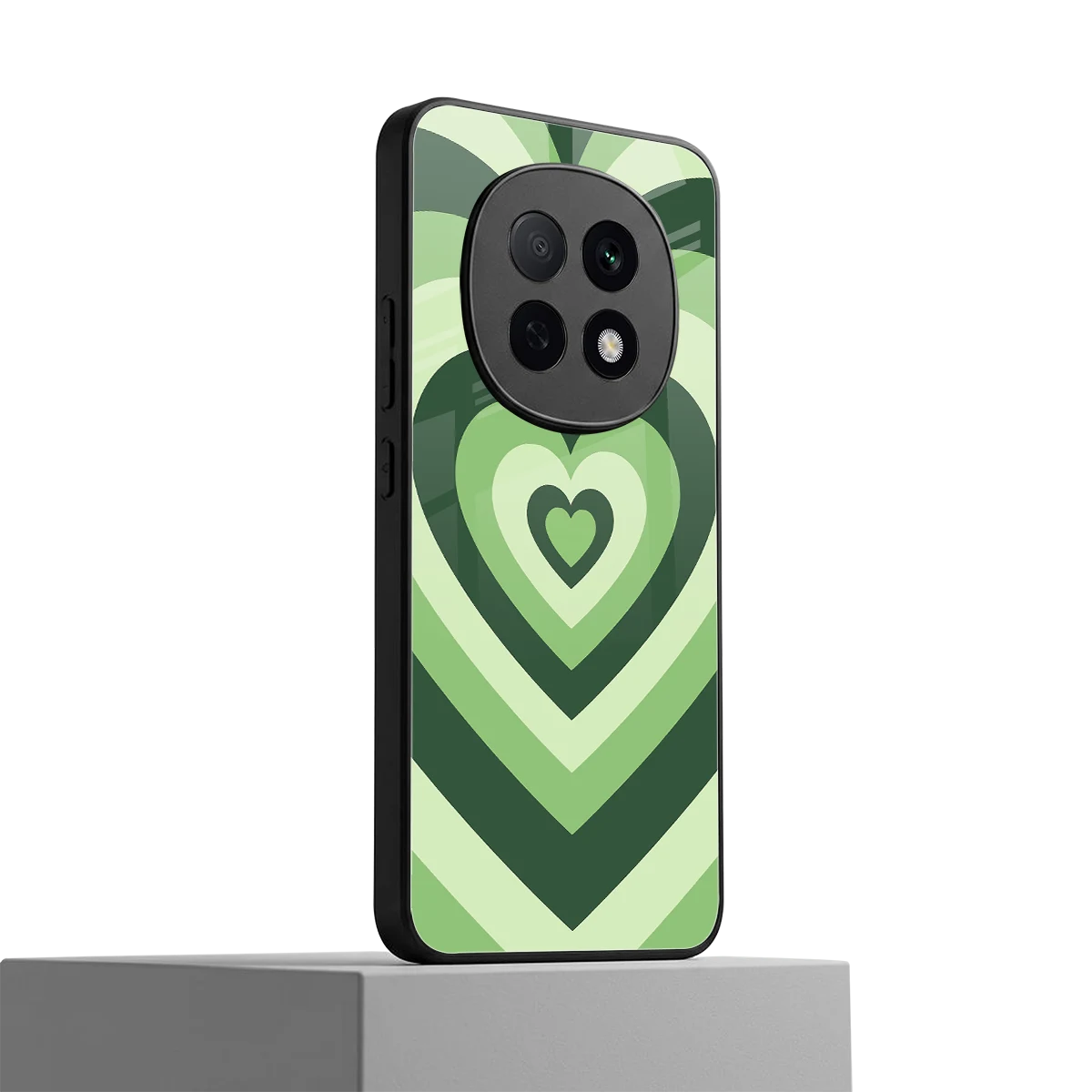 Y2K Green Hearts oppo f29 pro 5g mobile cover | shockproof glass phone case