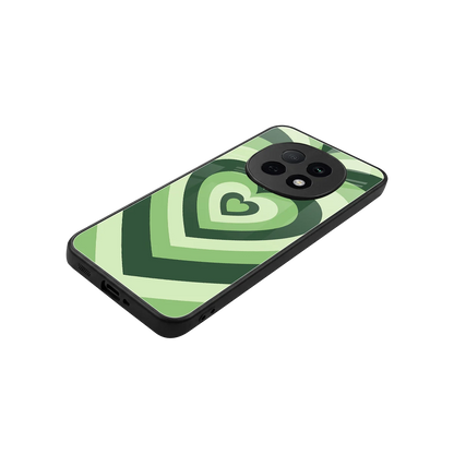 Y2K Green Hearts stylish phone case for oppo f29 pro 5g | glossy glass and slim fit