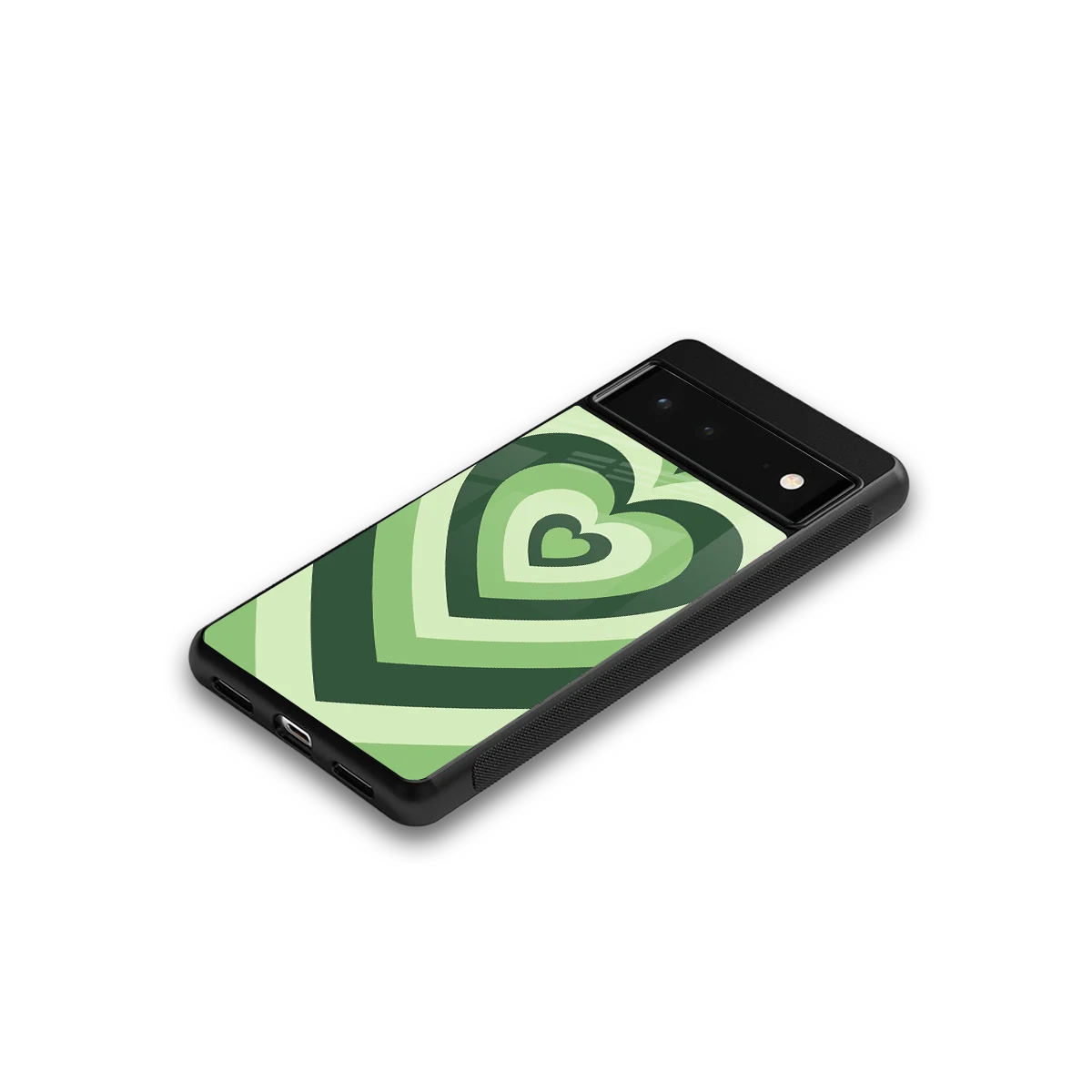 Y2K Green Hearts google pixel 6 mobile cover | shockproof glass phone case