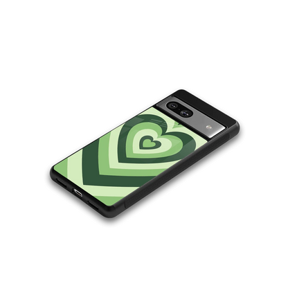 Y2K Green Hearts google pixel 7 mobile cover | shockproof glass phone case