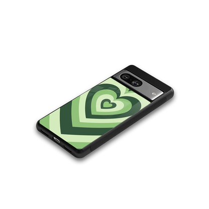 Y2K Green Hearts google pixel 8 mobile cover | shockproof glass phone case