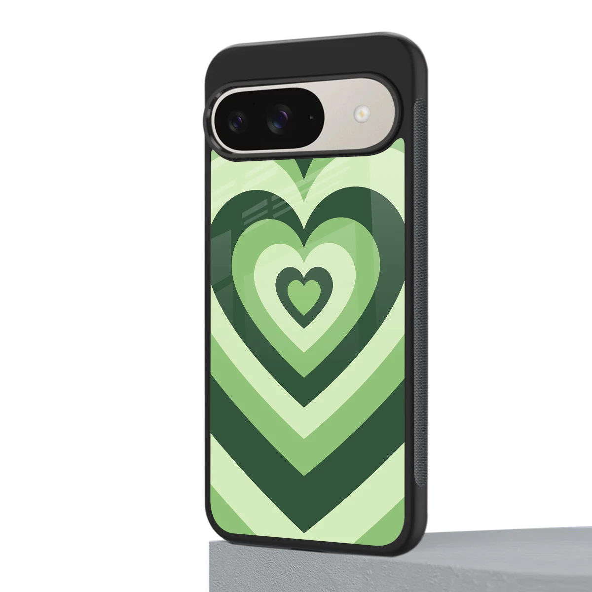 Y2K Green Hearts google pixel 9 mobile cover | shockproof glass phone case