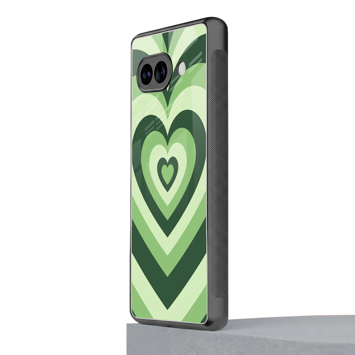 Y2K Green Hearts google pixel 9a mobile cover | shockproof glass phone case