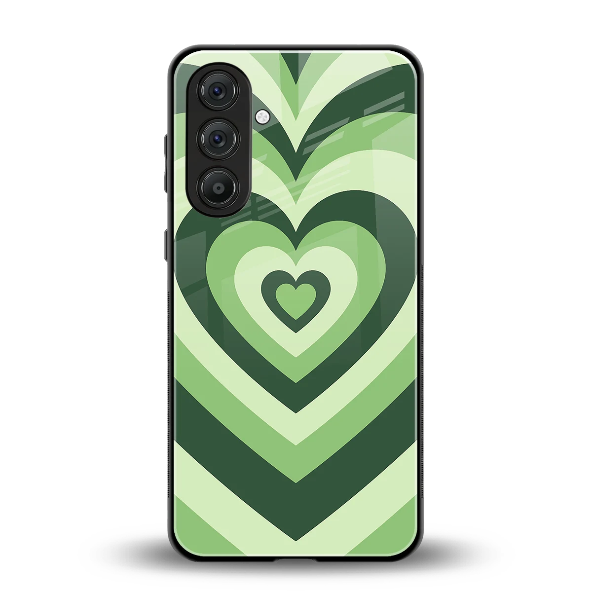Y2K Green Hearts back phone cover | glass case for samsung galaxy a37 5g