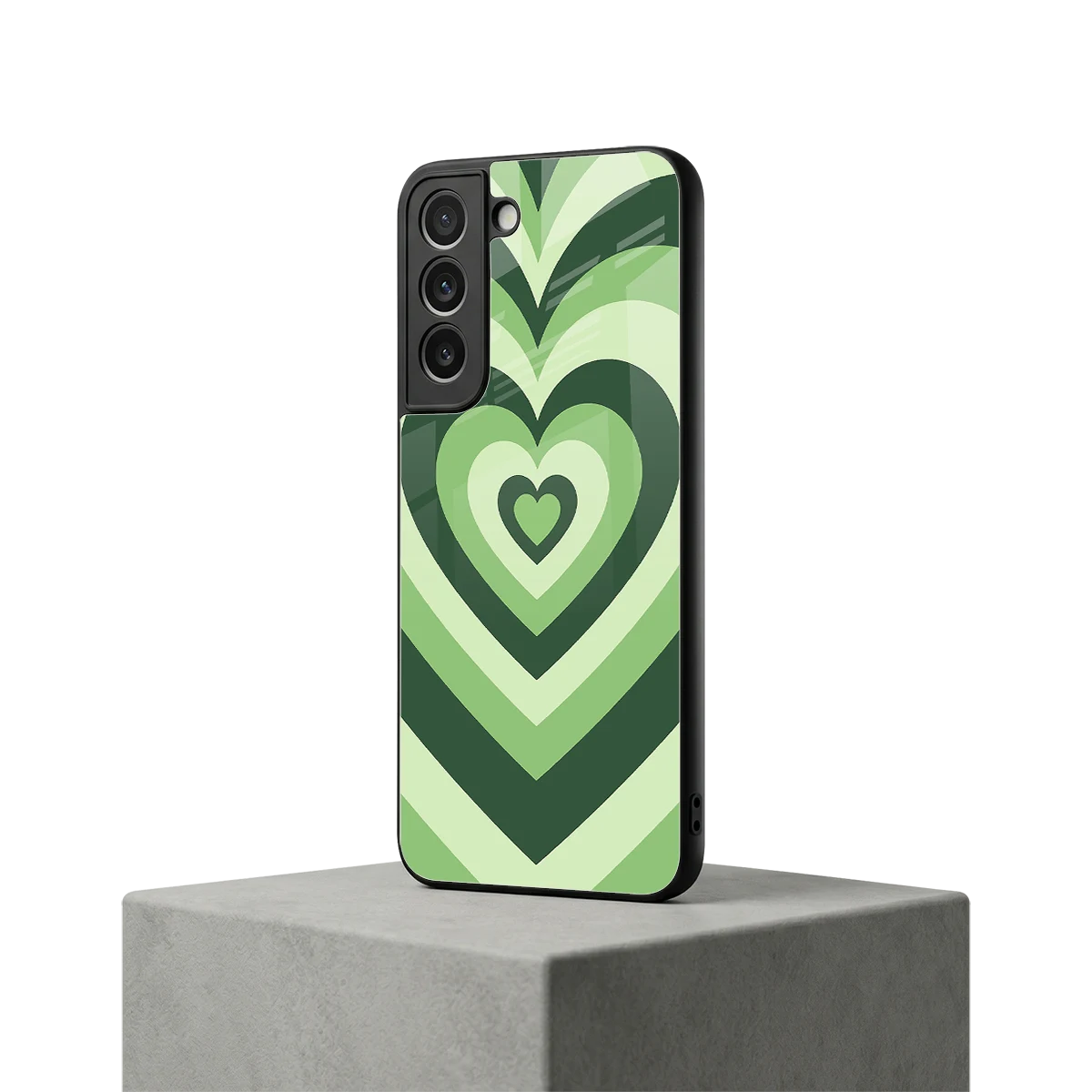 Y2K Green Hearts samsung galaxy s22 mobile cover | shockproof glass phone case