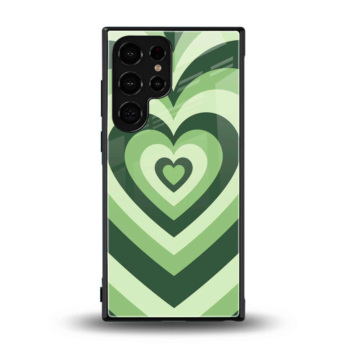 Y2K Green Hearts back phone cover | glass case for samsung galaxy s24 ultra