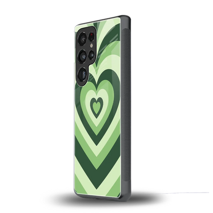 Y2K Green Hearts samsung galaxy s26 ultra mobile cover | shockproof glass phone case