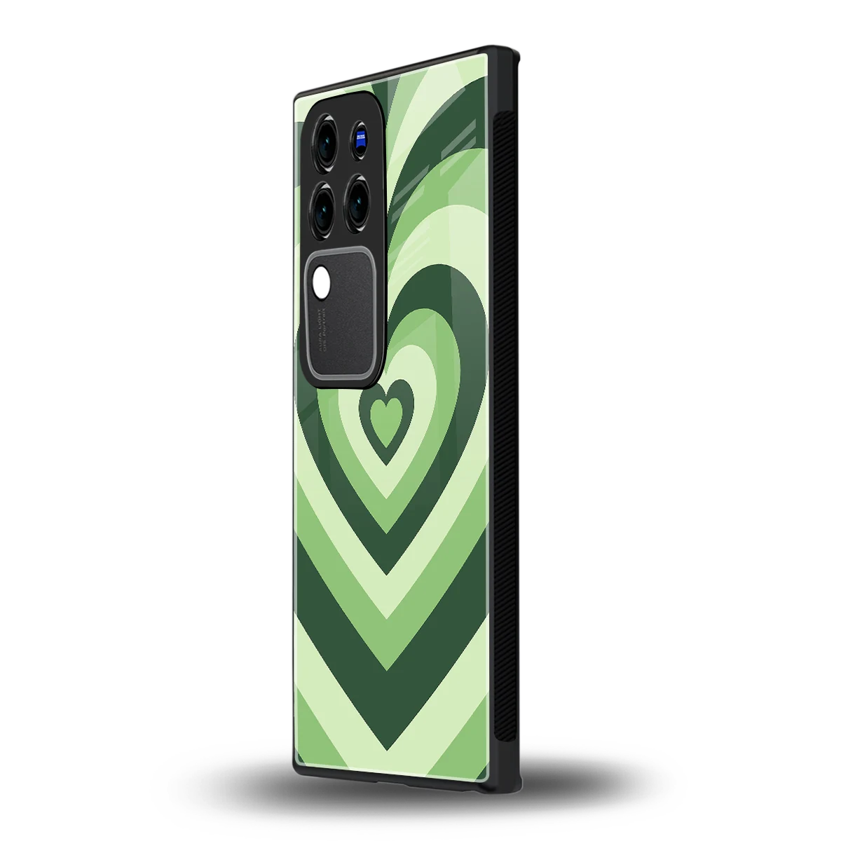 Y2K Green Heartsvivo v30 pro mobile cover | shockproof glass phone case