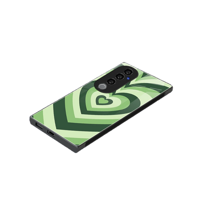 Y2K Green Hearts stylish phone case for vivo v40 pro | glossy glass and slim fit