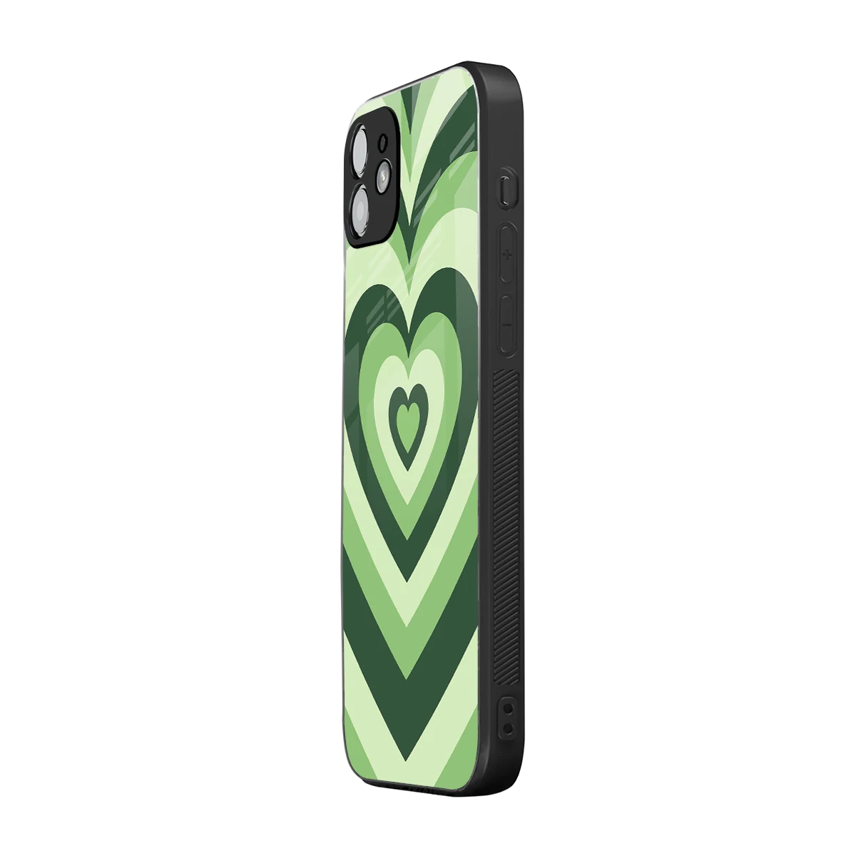 Y2K Green Hearts iphone 11 mobile cover | shockproof glass phone case