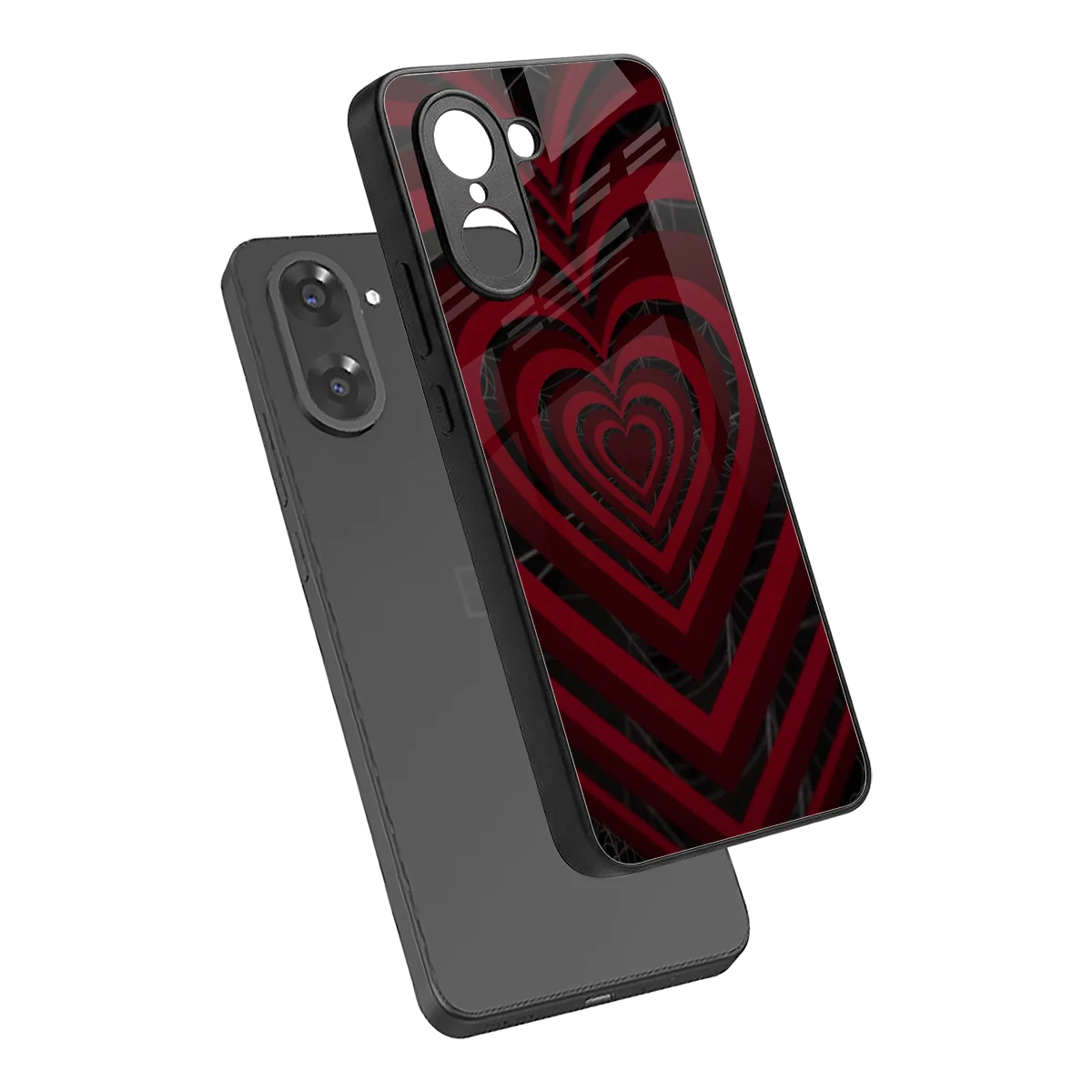 Y2K Hearts X Spider sleek oneplus nord ce5 5g cover with tempered glass back and TPU edges