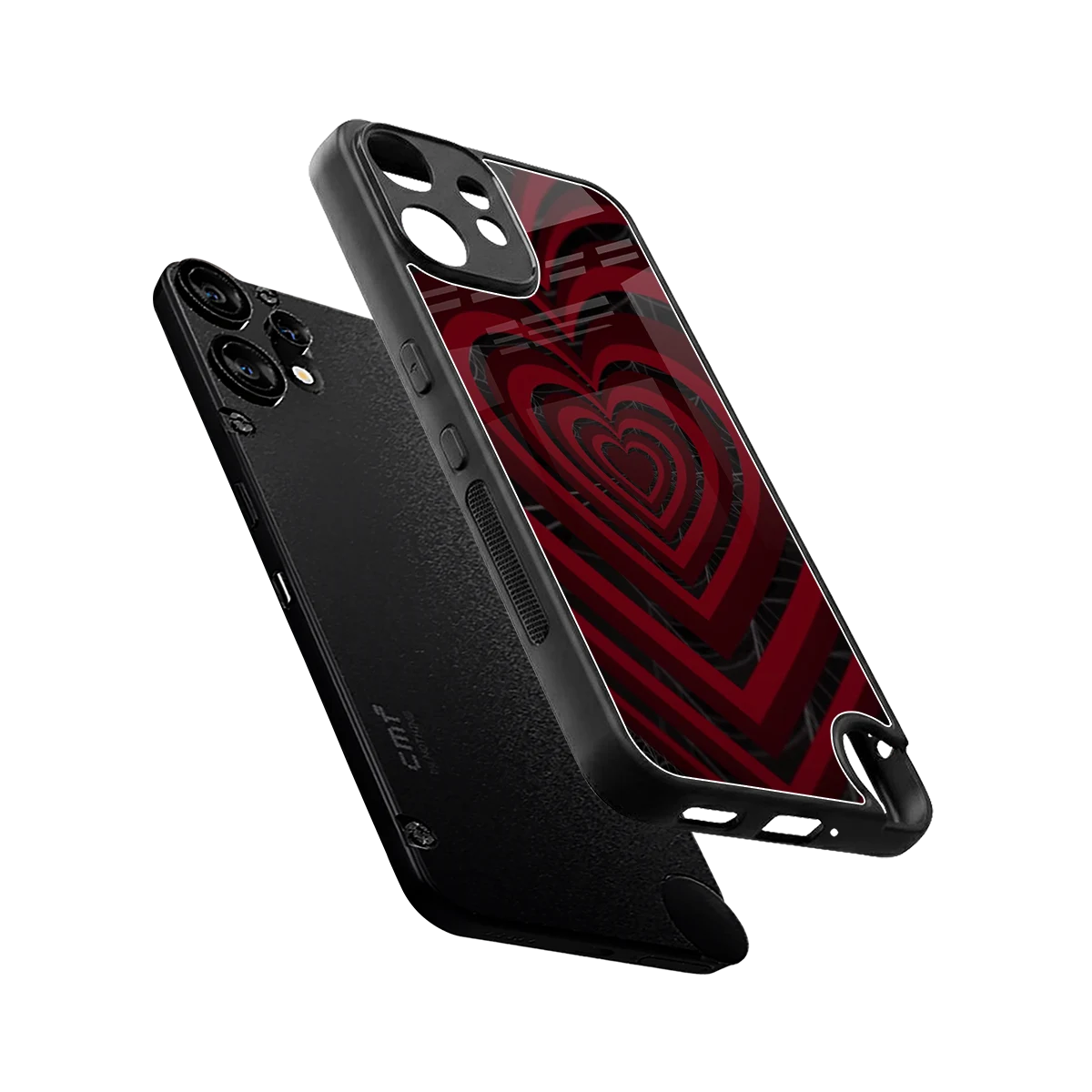 Y2K Hearts X Spider sleek cmf nothing phone 2 pro cover with tempered glass back and TPU edges