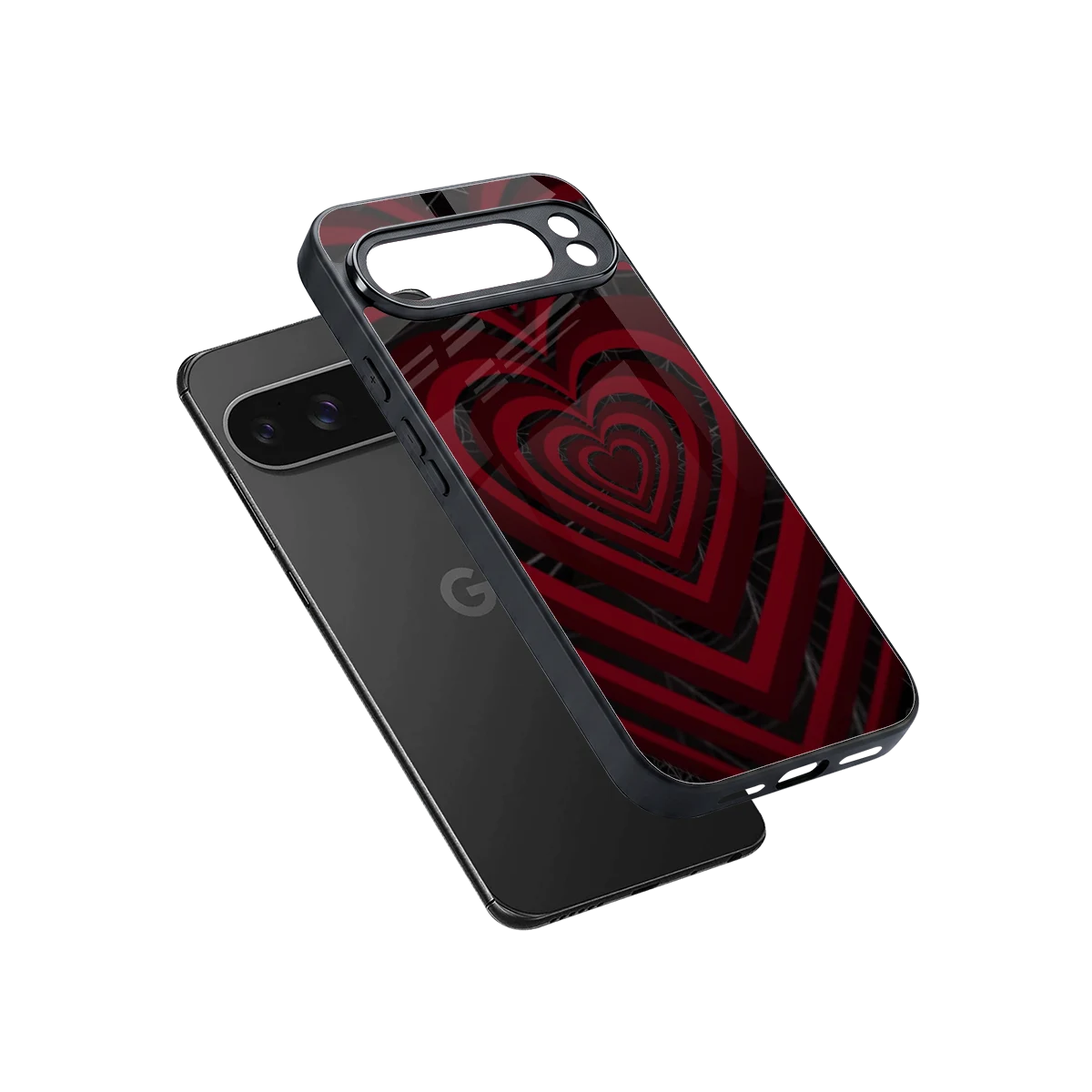 Y2K Hearts X Spider sleek google pixel 10 pro xl cover with tempered glass back and TPU edges
