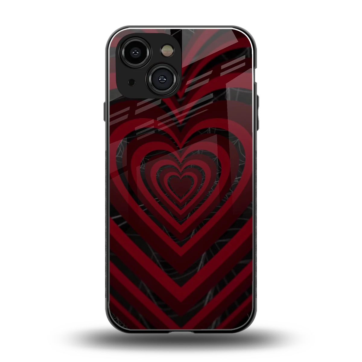 Y2K Hearts X Spider back phone cover | glass case for iphone 13 mini