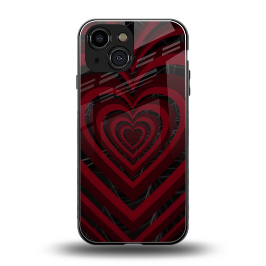 Y2K Hearts X Spider back phone cover | glass case for iphone 13 mini