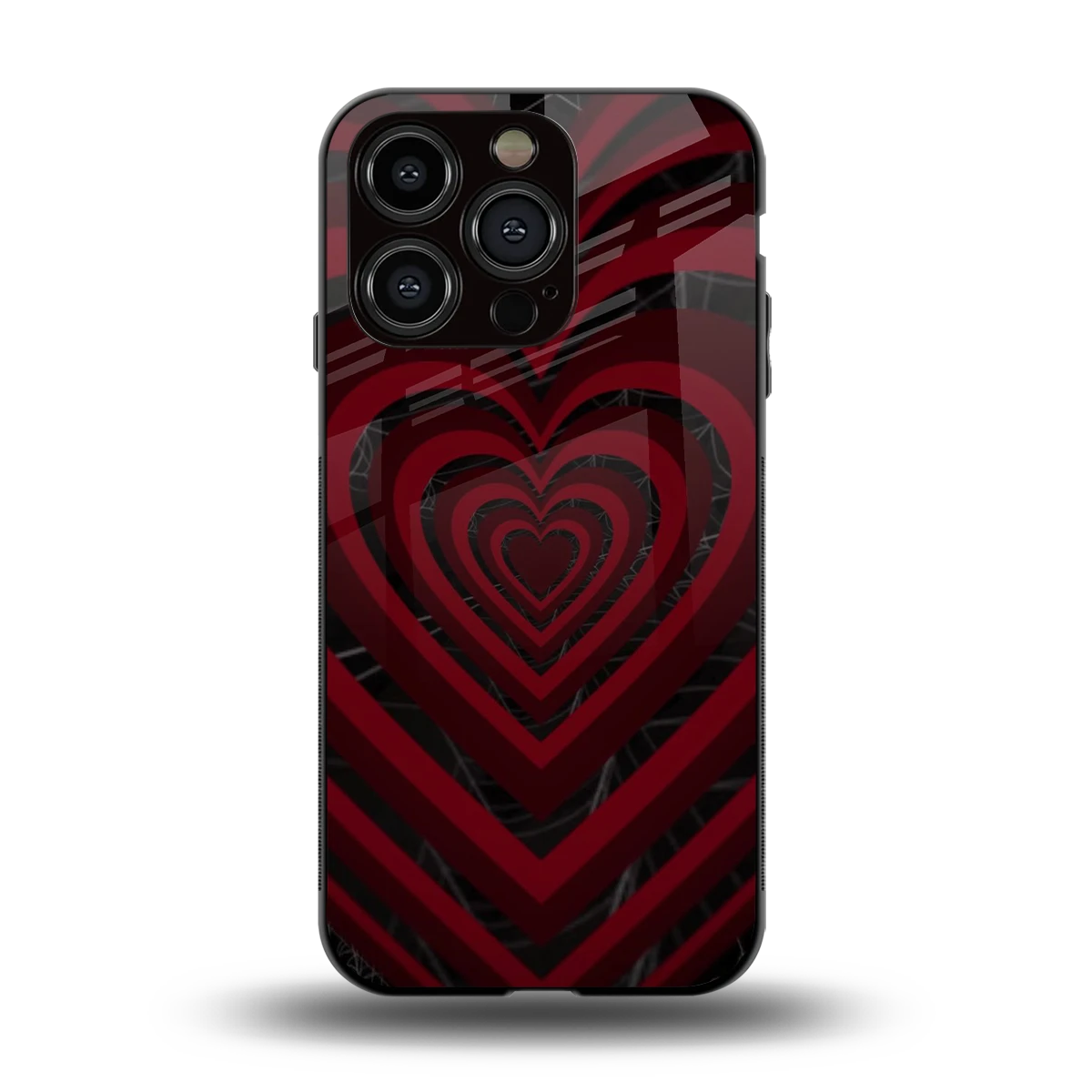 Y2K Hearts X Spider back phone cover | glass case for iphone 13 pro