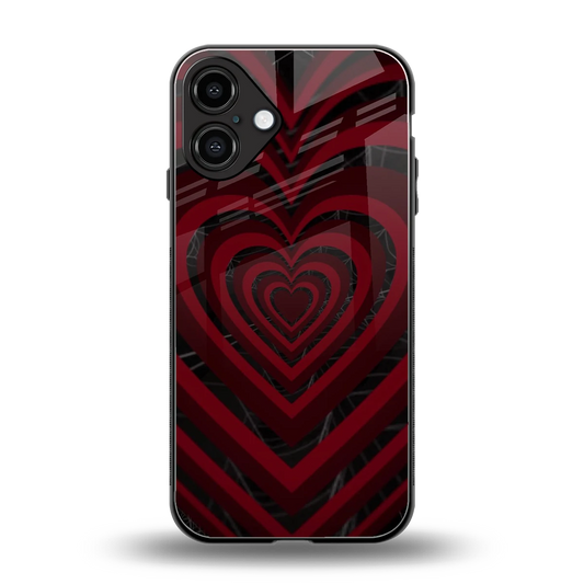 Y2K Hearts X Spider back phone cover | glass case for iphone 16 plus