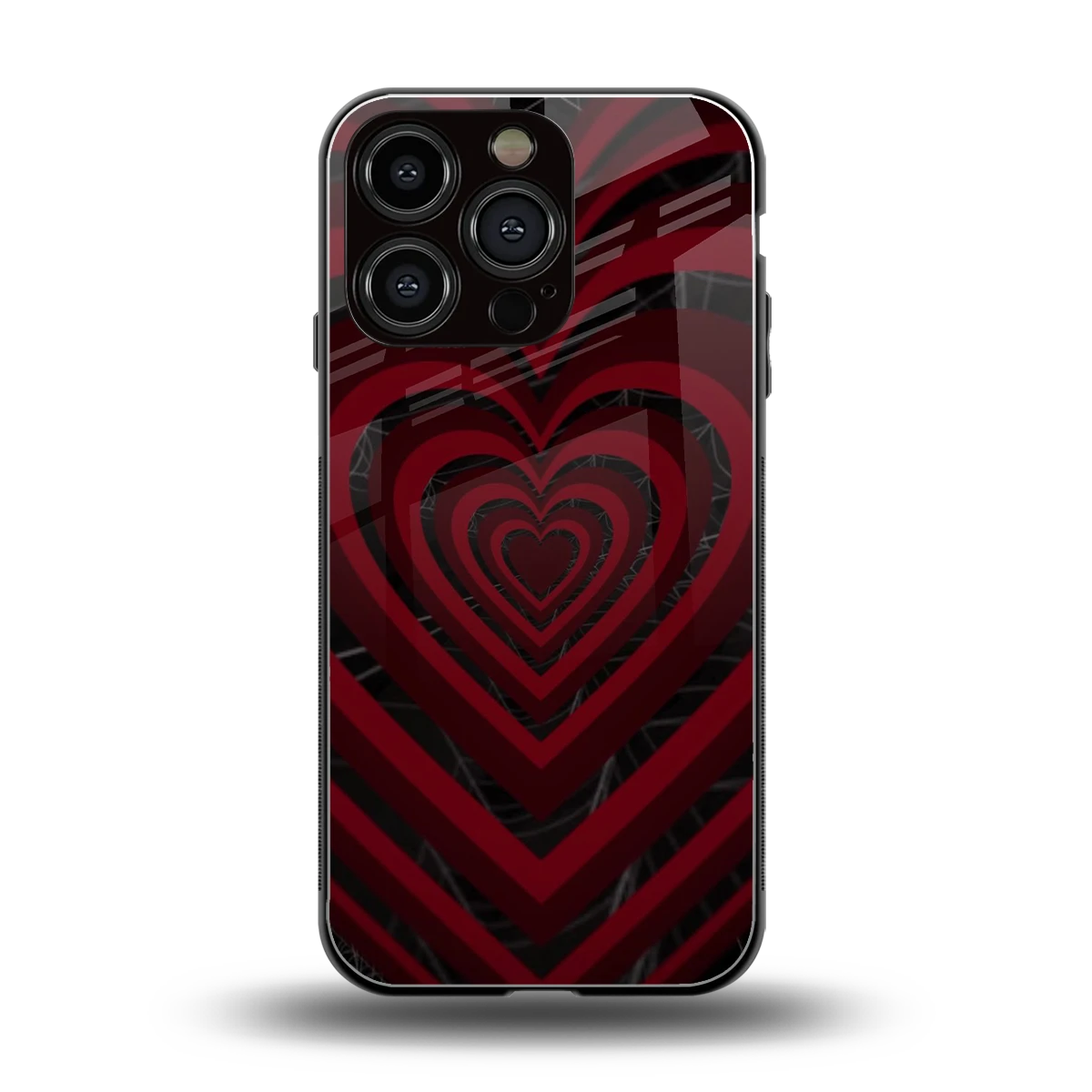 Y2K Hearts X Spider back phone cover | glass case for iphone 16 pro