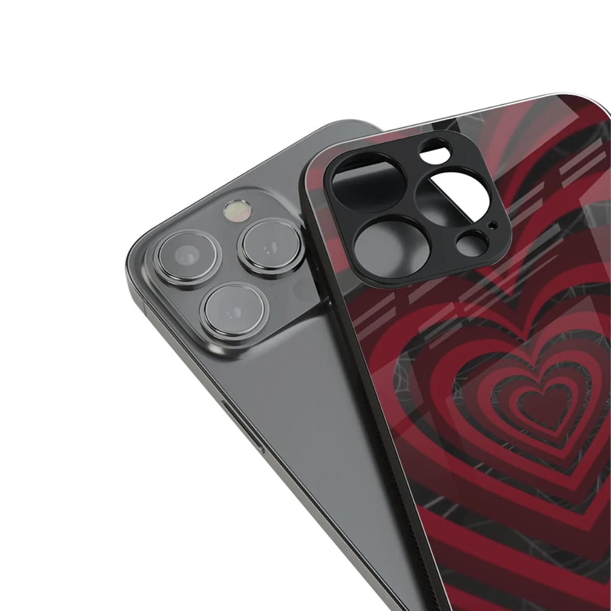 Y2K Hearts X Spider stylish phone case for iphone 13 pro | glossy glass and slim fit