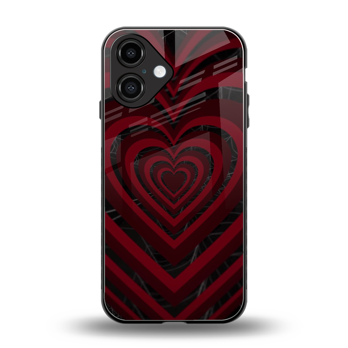 Y2K Hearts X Spider Phone Case for Iphone 16 | Glass Case