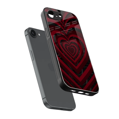 Y2K Hearts X Spider sleek iphone 16e cover with tempered glass back and TPU edges