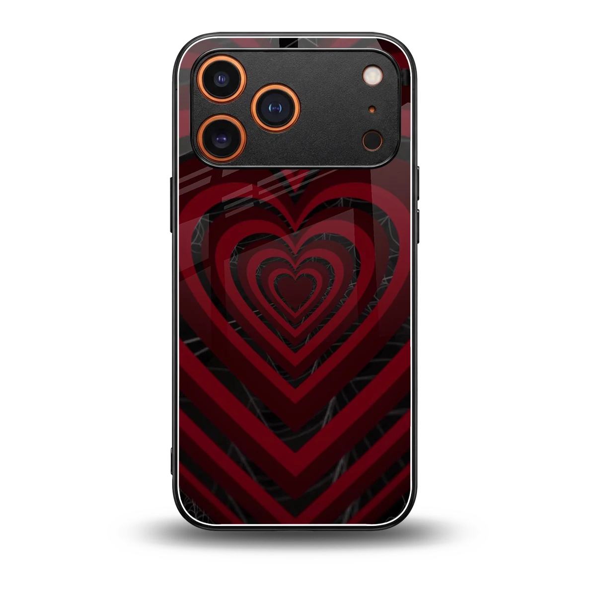 Y2K Hearts X Spider back phone cover | glass case for iphone 17 pro max