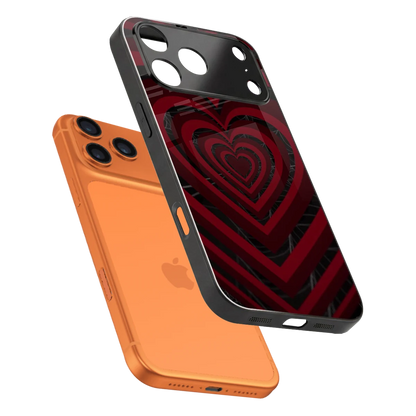 Y2K Hearts X Spider sleek iphone 17 pro max cover with tempered glass back and TPU edges