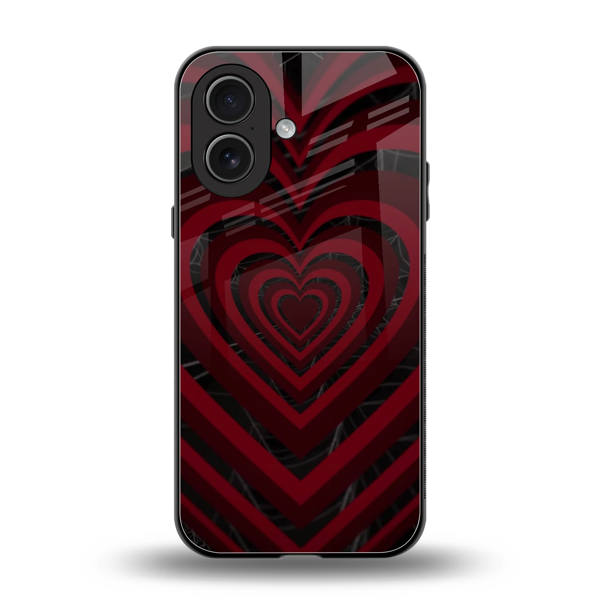 Y2K Hearts X Spider back phone cover | glass case for iphone 17