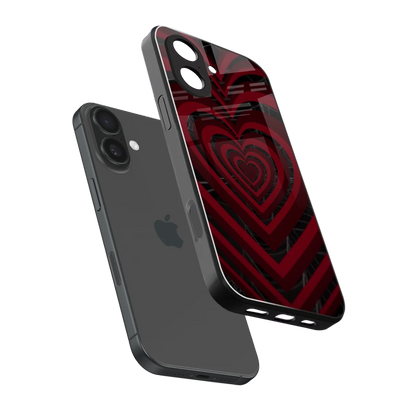 Y2K Hearts X Spider sleek iphone 17 cover with tempered glass back and TPU edges