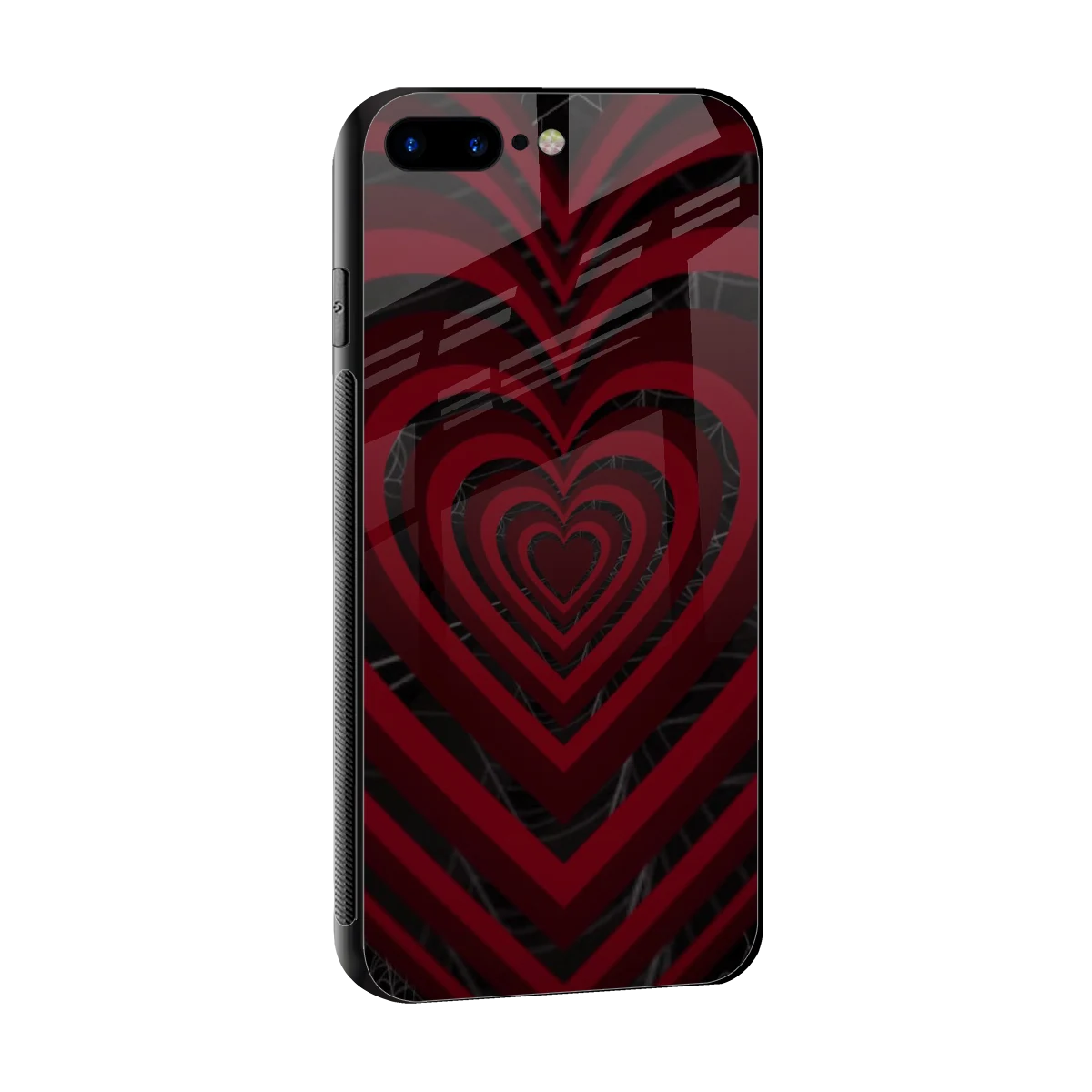 Y2K Hearts X Spider sleek iphone 7 plus cover with tempered glass back and TPU edges
