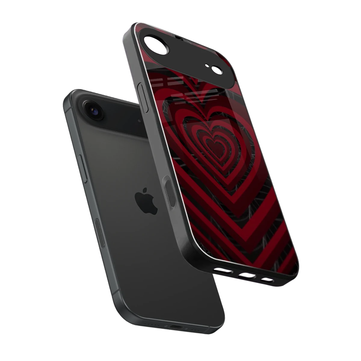 Y2K Hearts X Spider sleek iphone air cover with tempered glass back and TPU edges