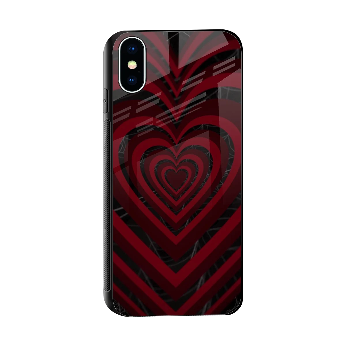 Y2K Hearts X Spider sleek iphone xs cover with tempered glass back and TPU edges
