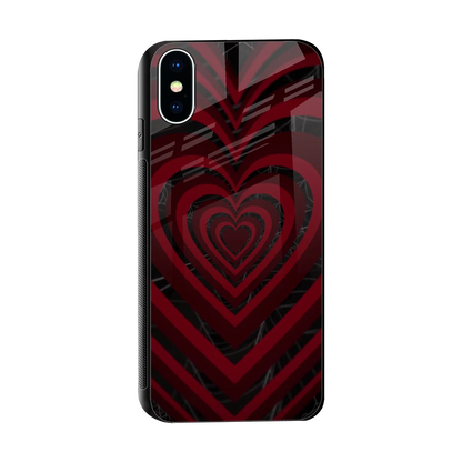 Y2K Hearts X Spider sleek iphone xs cover with tempered glass back and TPU edges