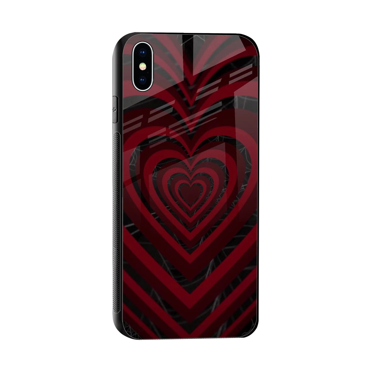 Y2K Hearts X Spider sleek iphone xs max cover with tempered glass back and TPU edges