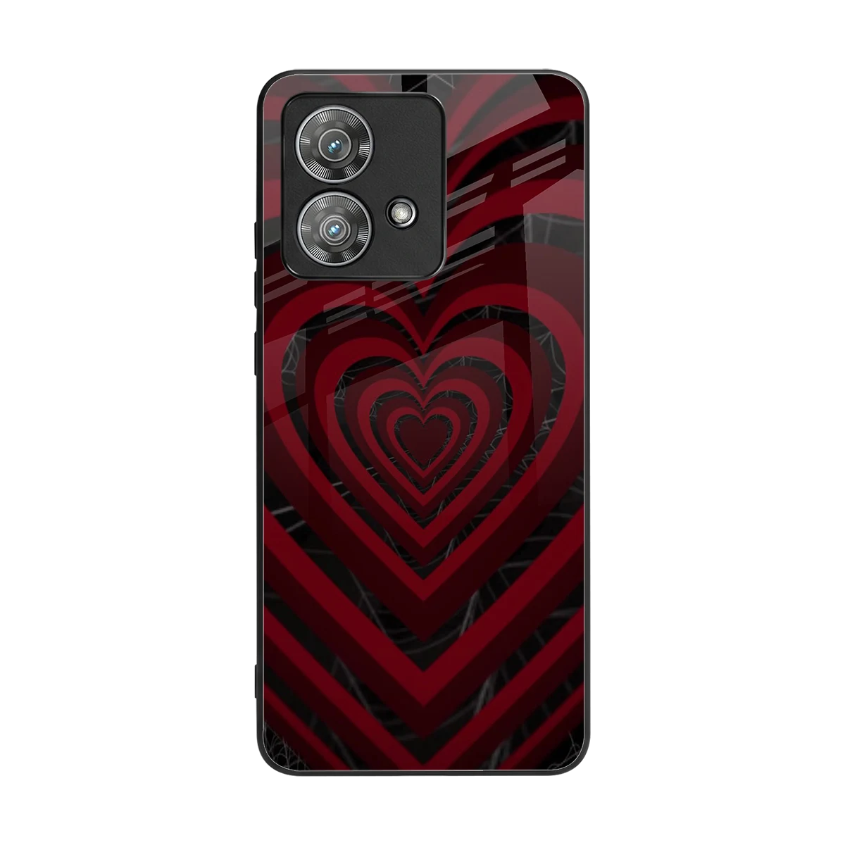 Y2K Hearts X Spider back phone cover | glass case for motorola edge 40 neo 5g
