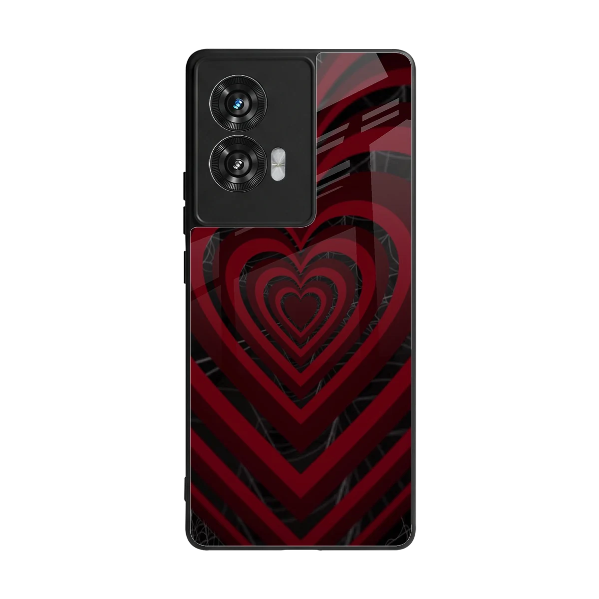 Y2K Hearts X Spider back phone cover | glass case for motorola edge 50 fusion