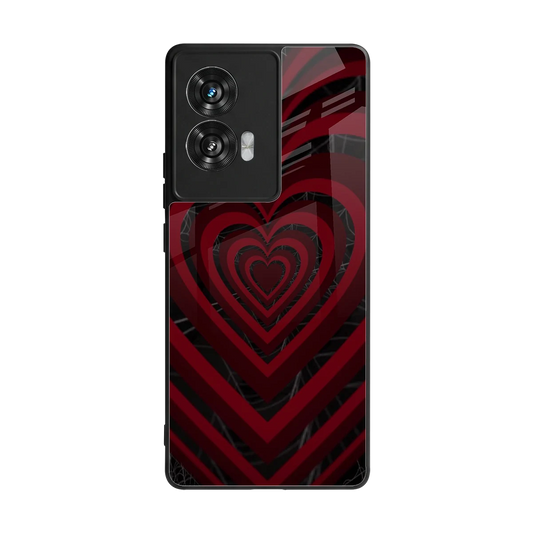 Y2K Hearts X Spider back phone cover | glass case for motorola edge 50 fusion