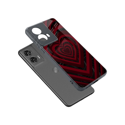 Y2K Hearts X Spider sleek motorola edge 50 fusion cover with tempered glass back and TPU edges